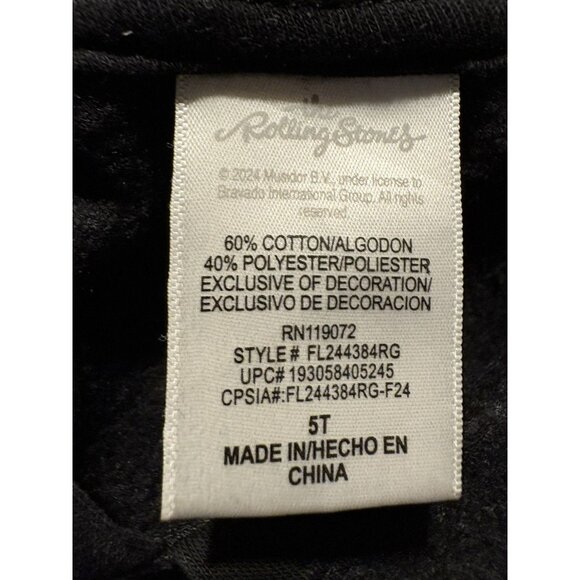 ROLLING STONE Toddler Hoodie Tartan Plaid Tongue Rock Indie Size 5T - Picture 4 of 4